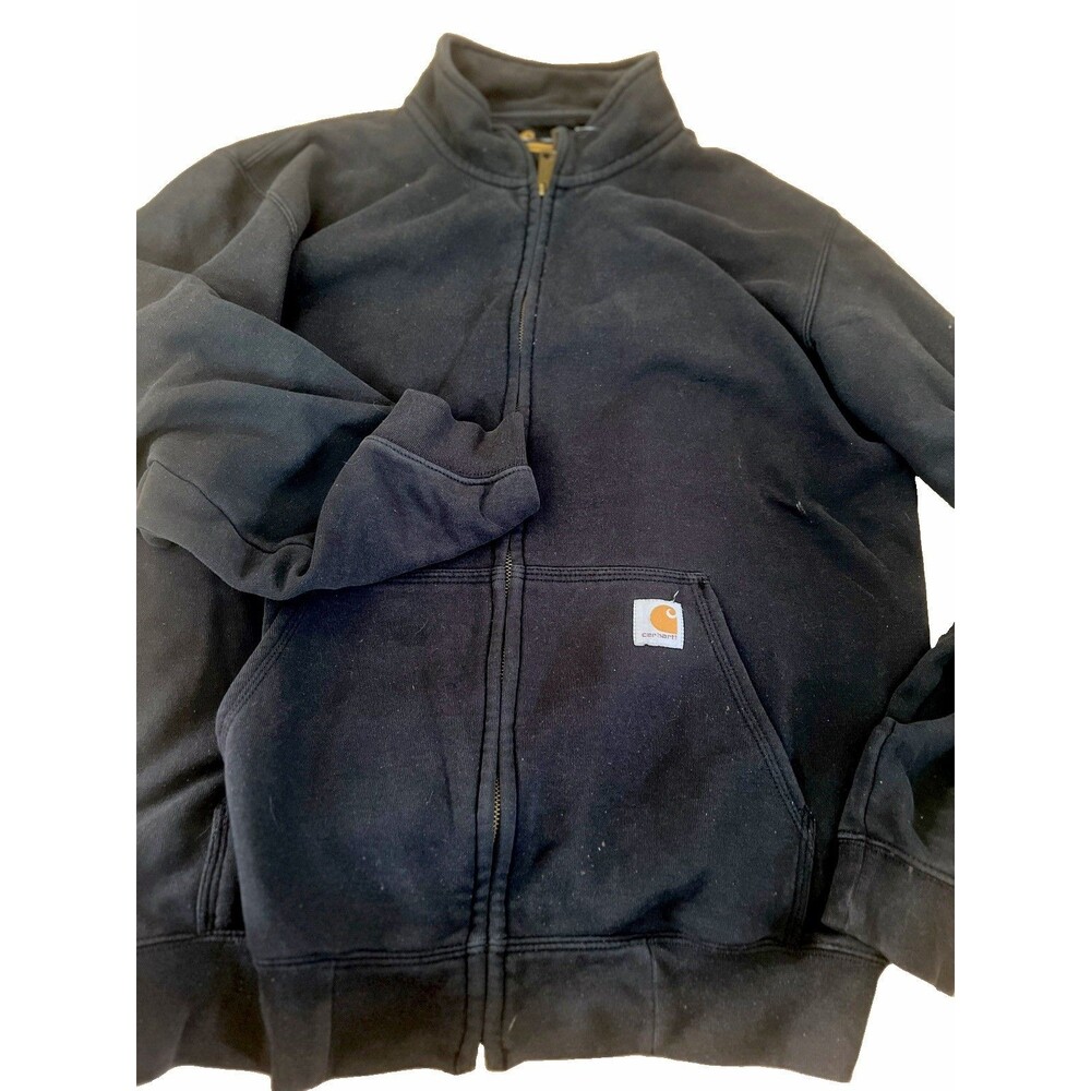 Carhartt Men's Large Black Midweight Full-Zip Sweatshirt